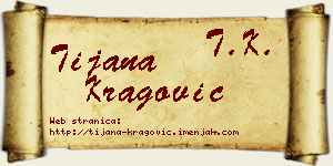 Tijana Kragović vizit kartica